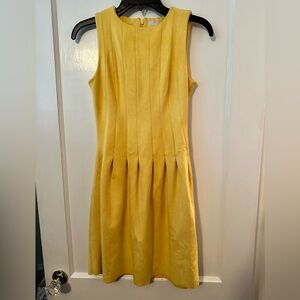 H&M Faux Suede Yellow Sleeveless Dress Sz 2